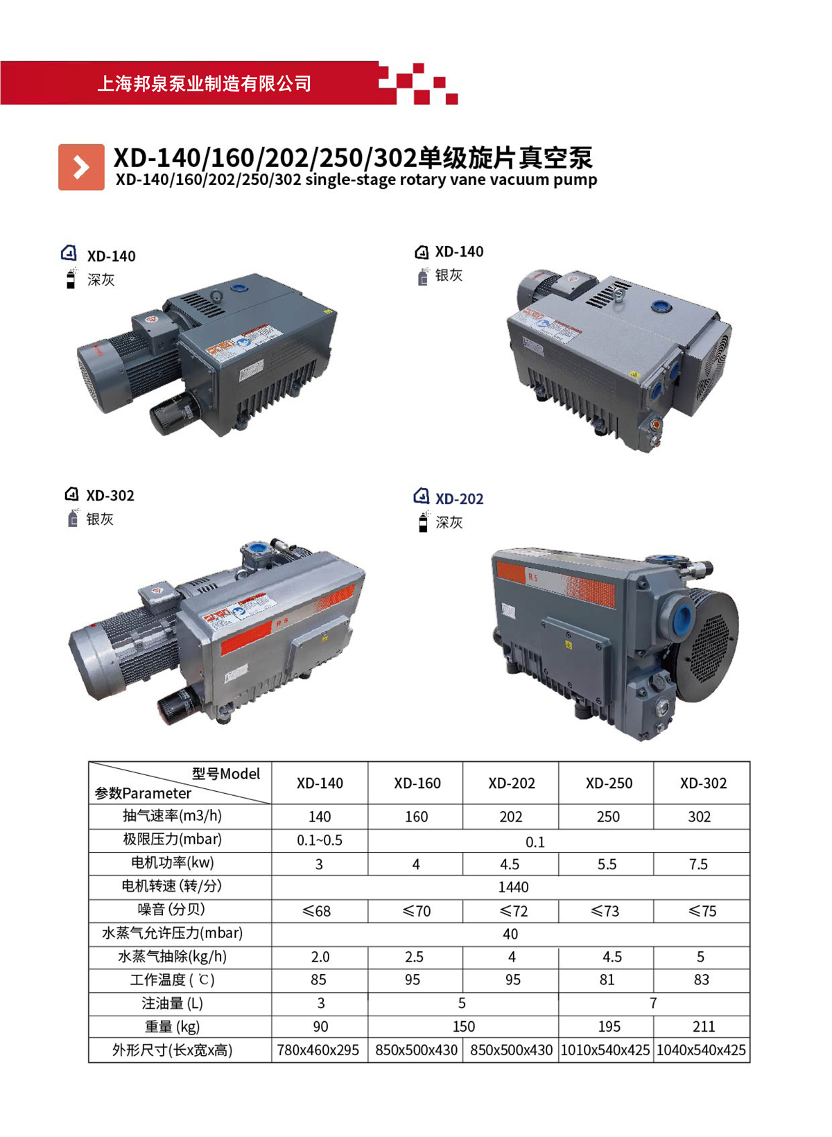XD系列單級旋片式真空泵廠家 邦泉泵業 XD single-stage rotary vane vacuum pump